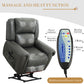 Luxury widened and thickened high-power lifting recliner with massage and heating, unlimited position, dual motor, genuine leather