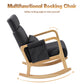 Roomy Wooden Rocking Chair Living Room for Nursery Rocking Chairs , Nursery for Nursery Chair for Baby/Kids Bedroom, Nursing Chair with High Backrest+Side Pockets