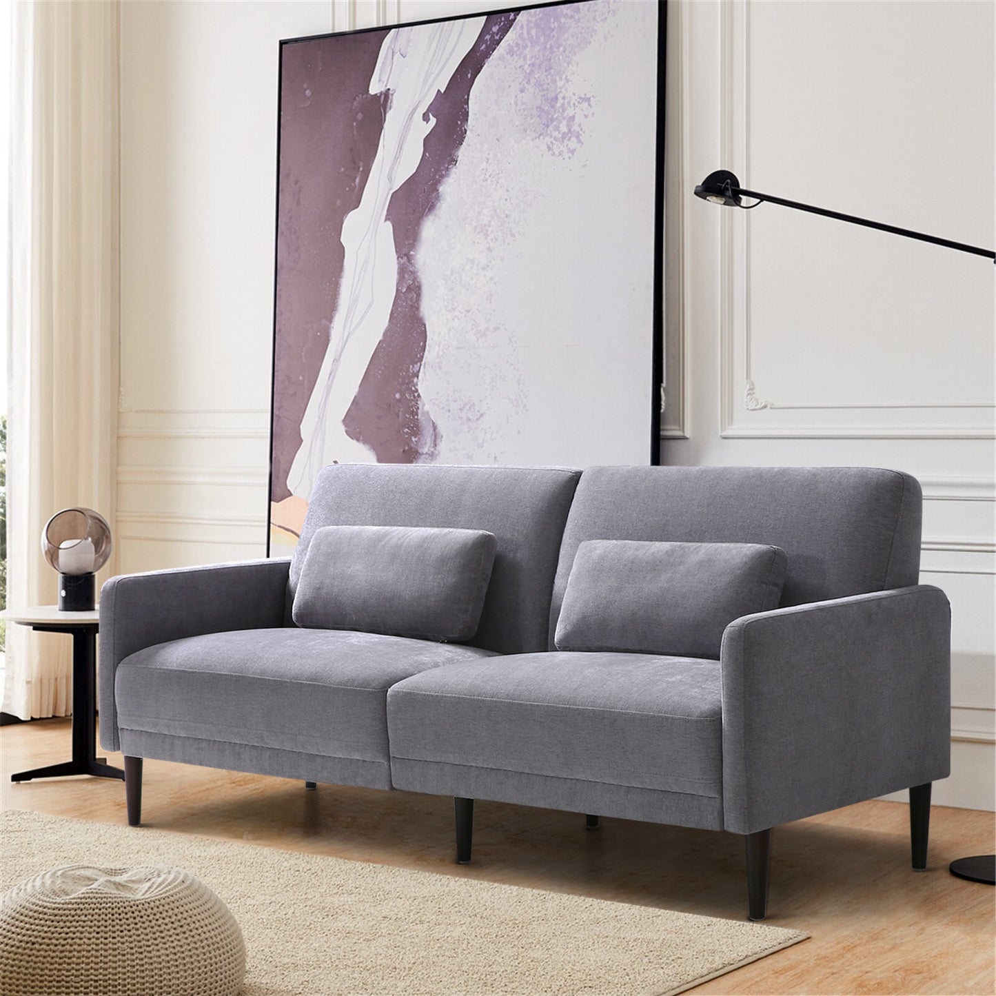 Sofa Loveseat,Soft and Comfortable,Modern Solid Wood Frame,Tool-Free Quick Assembly