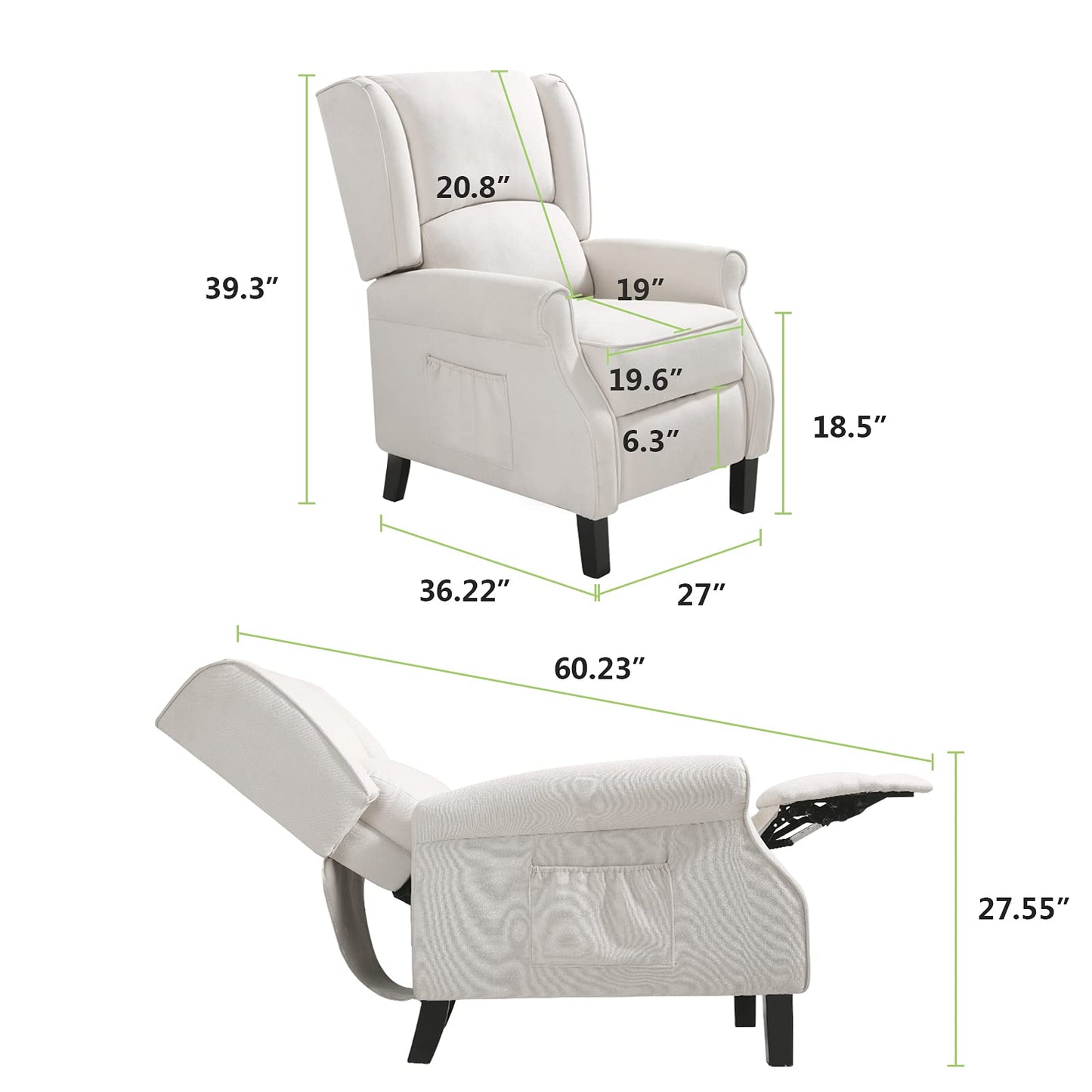 Modern Fabric Electric Massage Lift Recliner with Heating and Vibration Massage Function,150 ° tilt