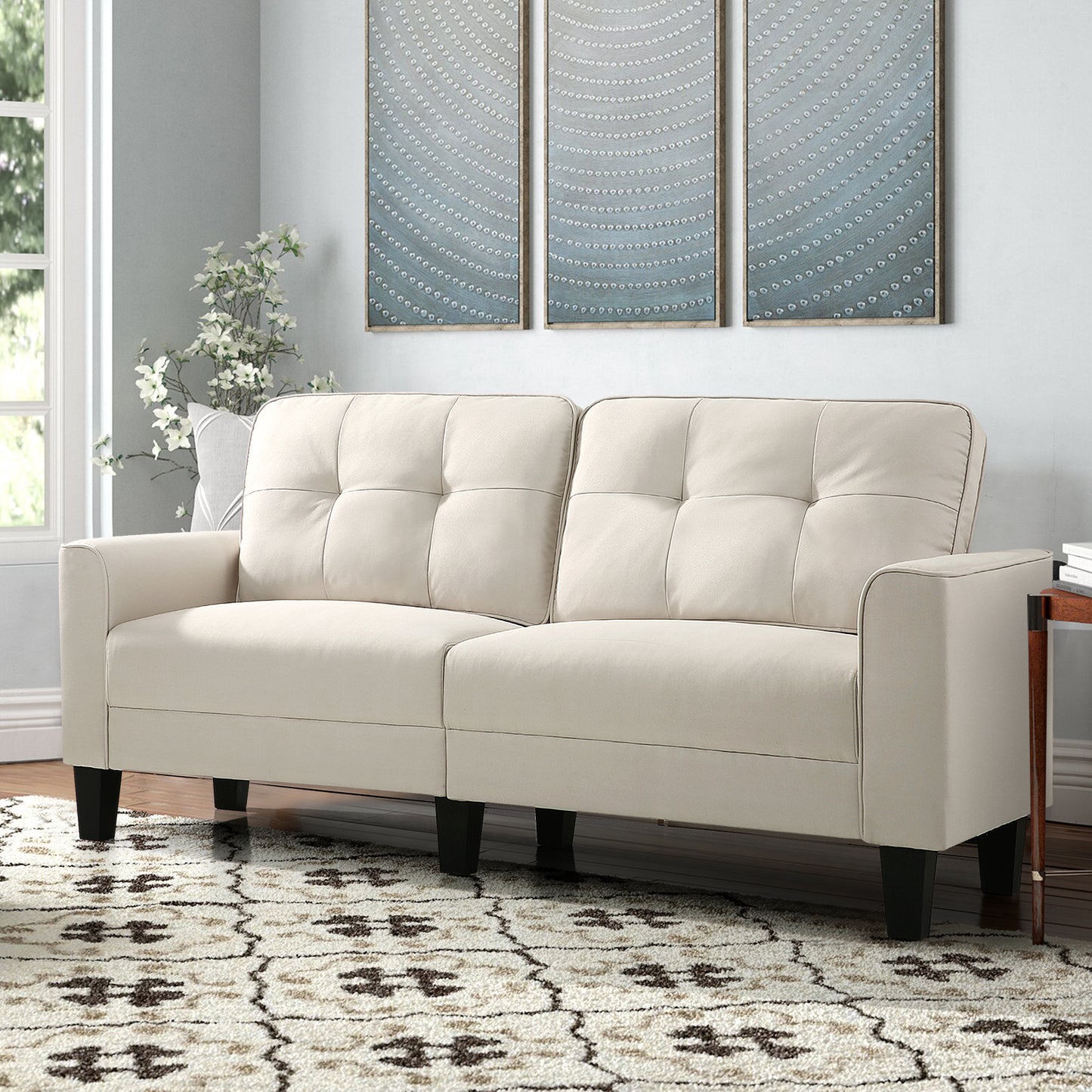 3-Seat Sofa,Soft and Comfortable,Suitable for Living Room, Bedroom, Apartments Small Sofa