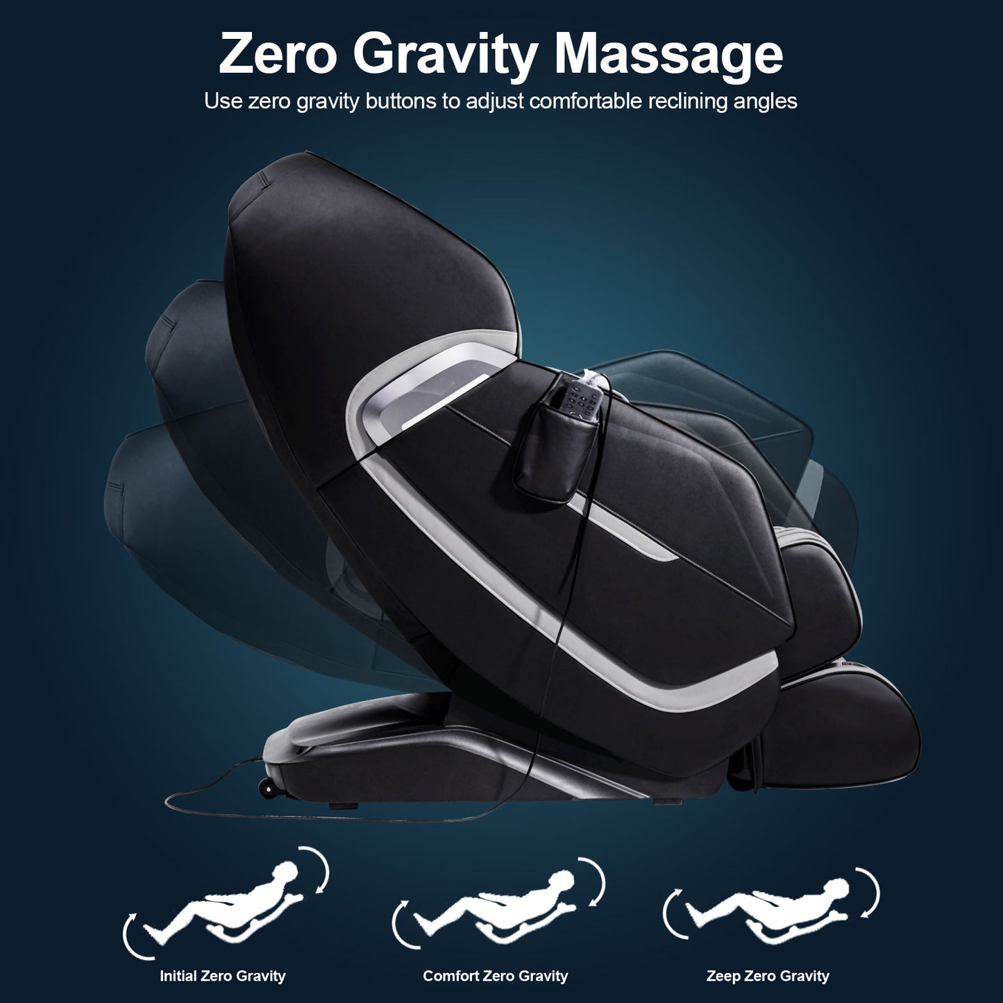 4D Massage Chair SL Track Zero Gravity Shiatsu Full Body and Recliner,Heat Foot Roller Massager,Thai Massage Techniques,Bluetooth Speaker