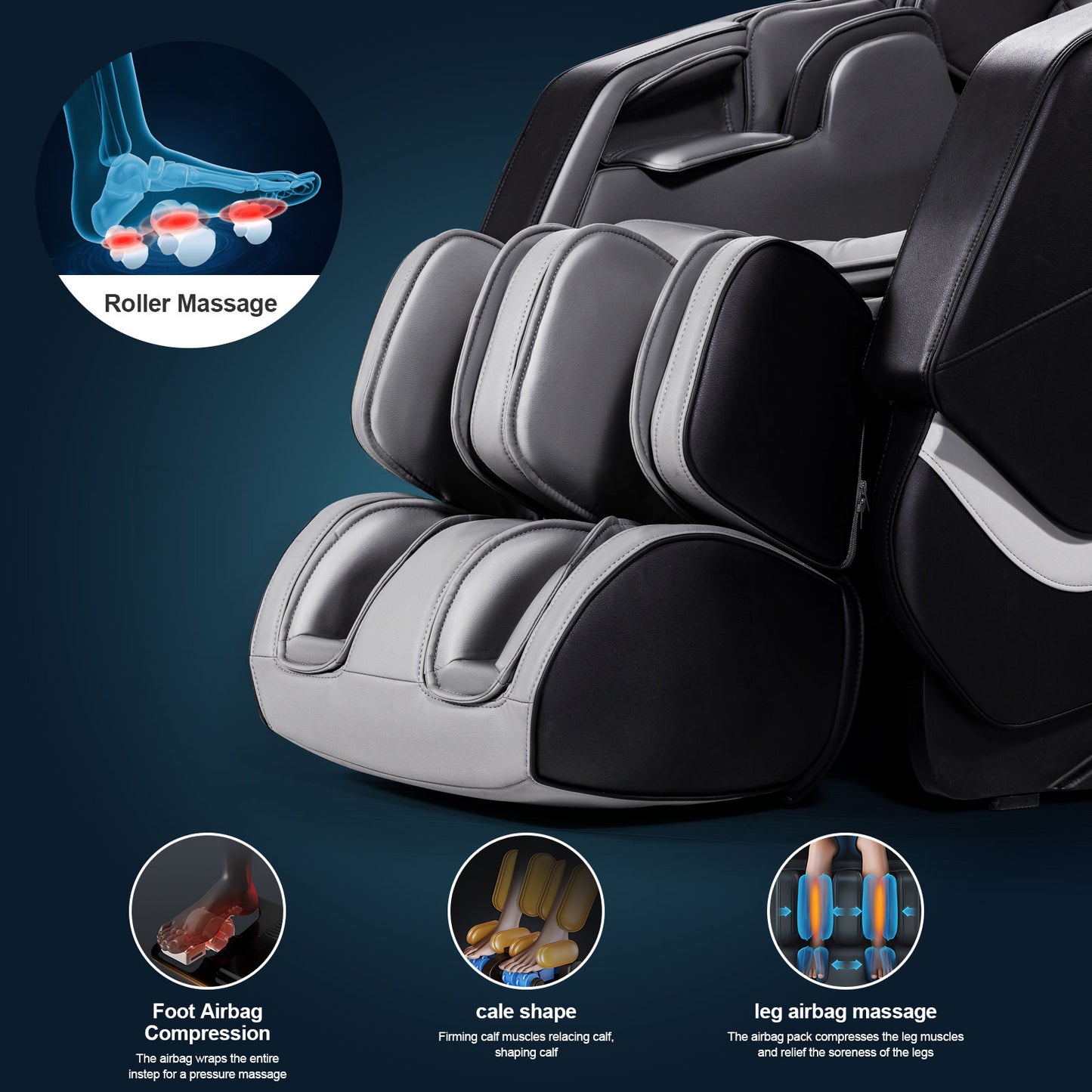 4D Massage Chair SL Track Zero Gravity Shiatsu Full Body and Recliner,Heat Foot Roller Massager,Thai Massage Techniques,Bluetooth Speaker